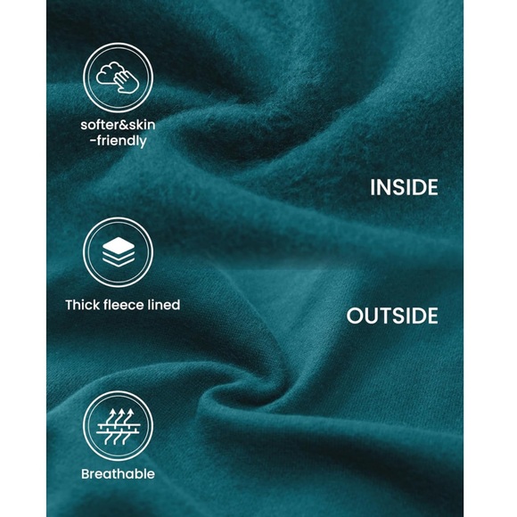 NEW CRZ Yoga Fleece Lined Half Zip Soft Pullover Sweatshirt Powder Blue Size XS - Picture 12 of 14